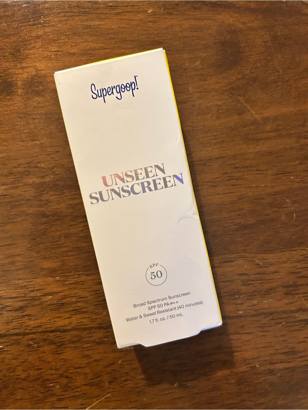 Supergoop! Unseen Sunscreen SPF 50 — Clear Finish 1.7 Fl oz 50 ml New in Box